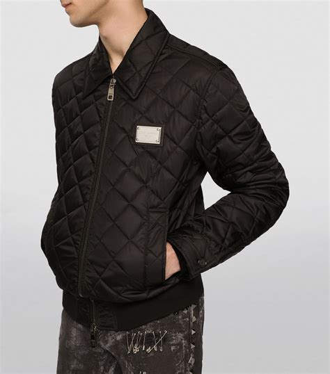 dolce gabbana quilted bomber jacket|Dolce & Gabbana Quilted Bomber Jacket .